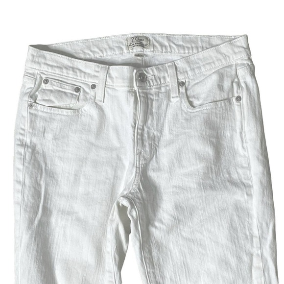 J. Crew White Slim Broken In Boyfriend Jeans 27 Cotton Stretch #C1008 - Picture 3 of 6